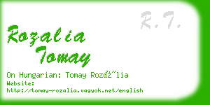 rozalia tomay business card
